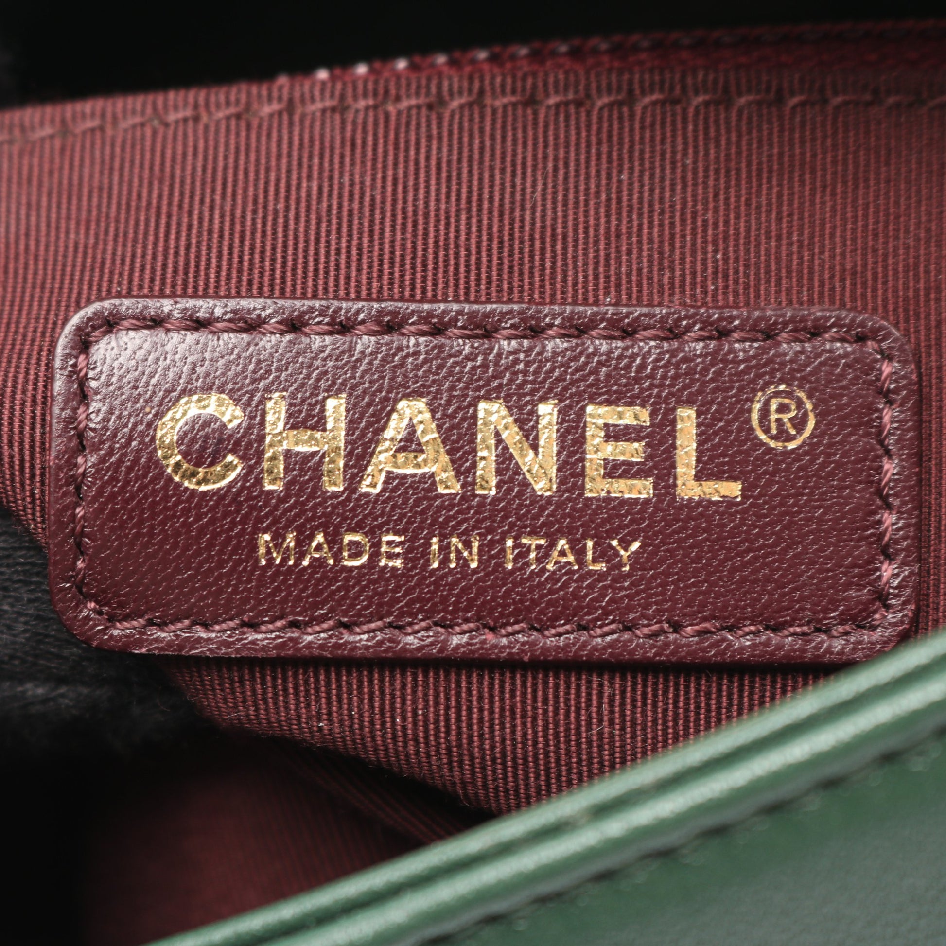 マトラッセ チェーンショルダーバッグ レザー グリーン ゴールド金具 シャネル バッグ CHANEL