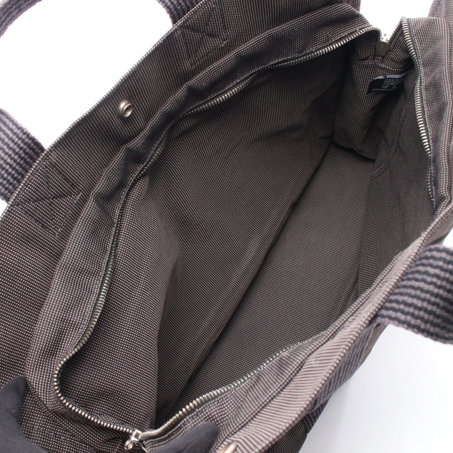 エールラインMM ハンドバッグ トートバッグ キャンバス グレー シルバー金具 エルメス バッグ HERMES
