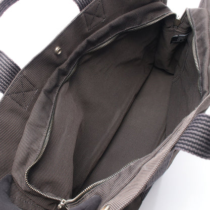 エールラインMM ハンドバッグ トートバッグ キャンバス グレー シルバー金具 エルメス バッグ HERMES