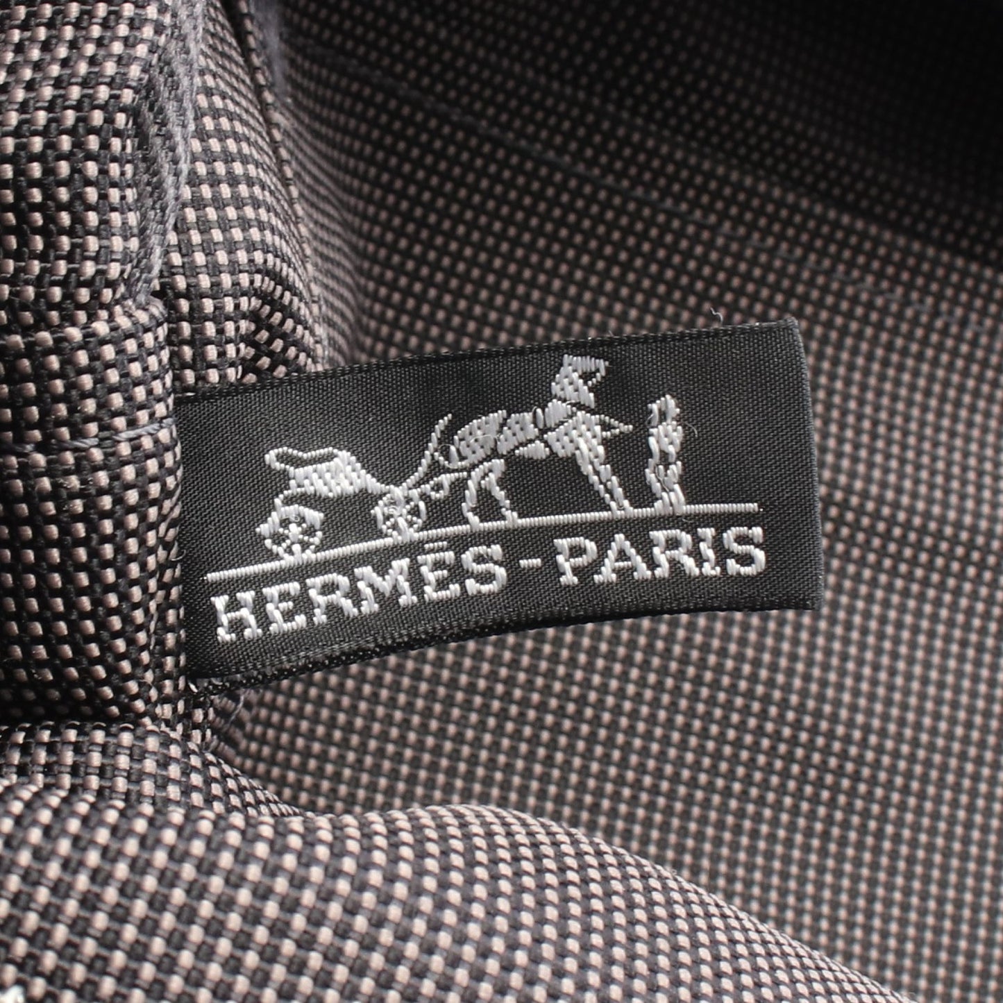 エールラインMM ハンドバッグ トートバッグ キャンバス グレー シルバー金具 エルメス バッグ HERMES