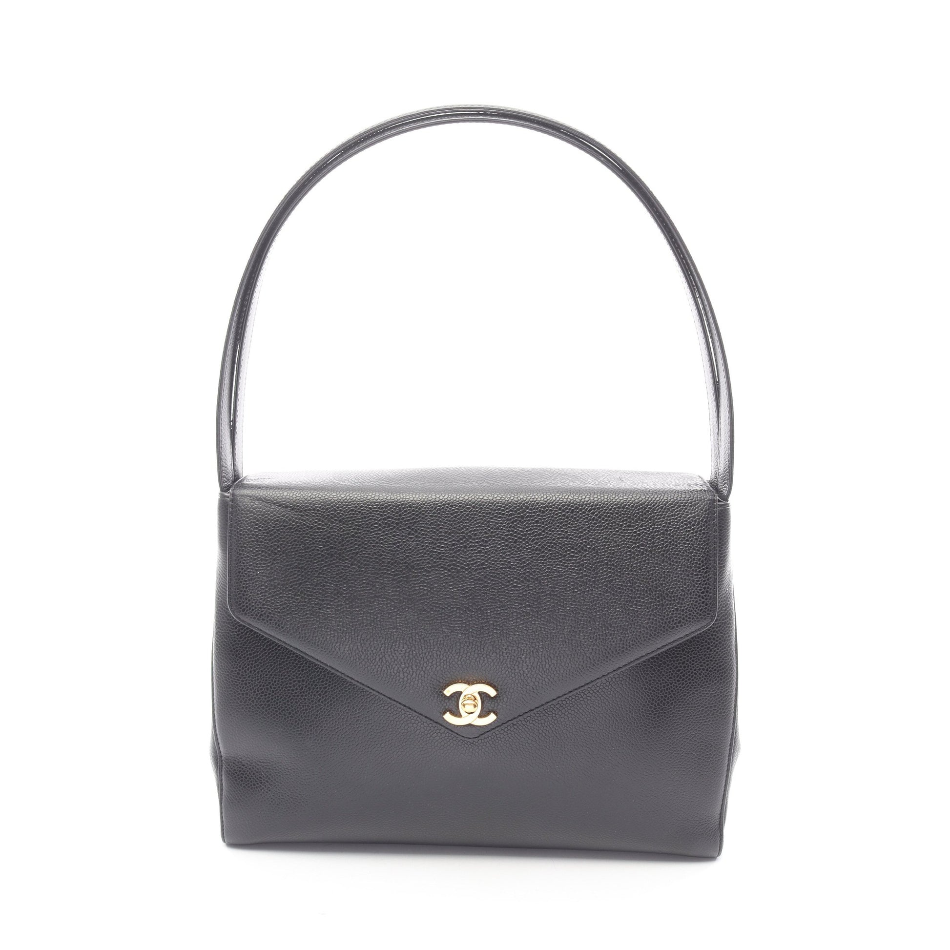 ワンショルダーバッグ キャビアスキン ブラック ゴールド金具 シャネル バッグ CHANEL