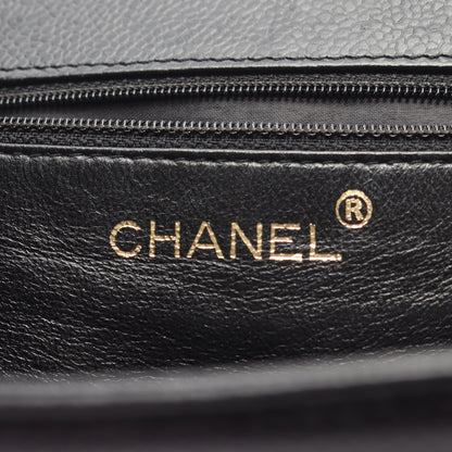 ワンショルダーバッグ キャビアスキン ブラック ゴールド金具 シャネル バッグ CHANEL