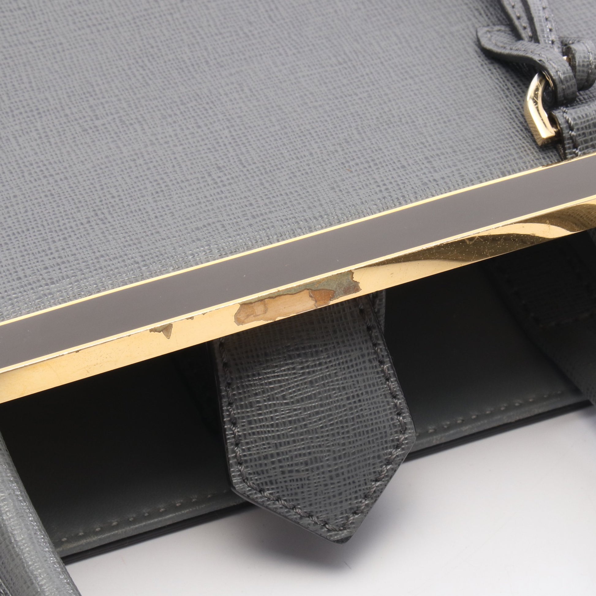 PETITE 2JOURS プチ トゥージュール 2WAY ハンドバッグ レザー グレー フェンディ バッグ FENDI