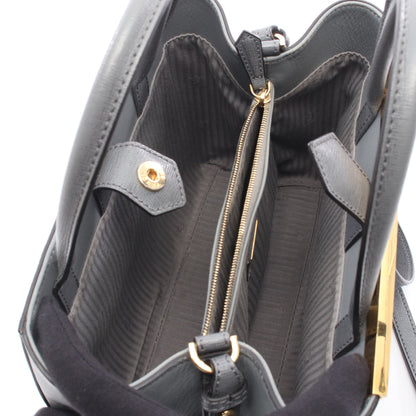 PETITE 2JOURS プチ トゥージュール 2WAY ハンドバッグ レザー グレー フェンディ バッグ FENDI