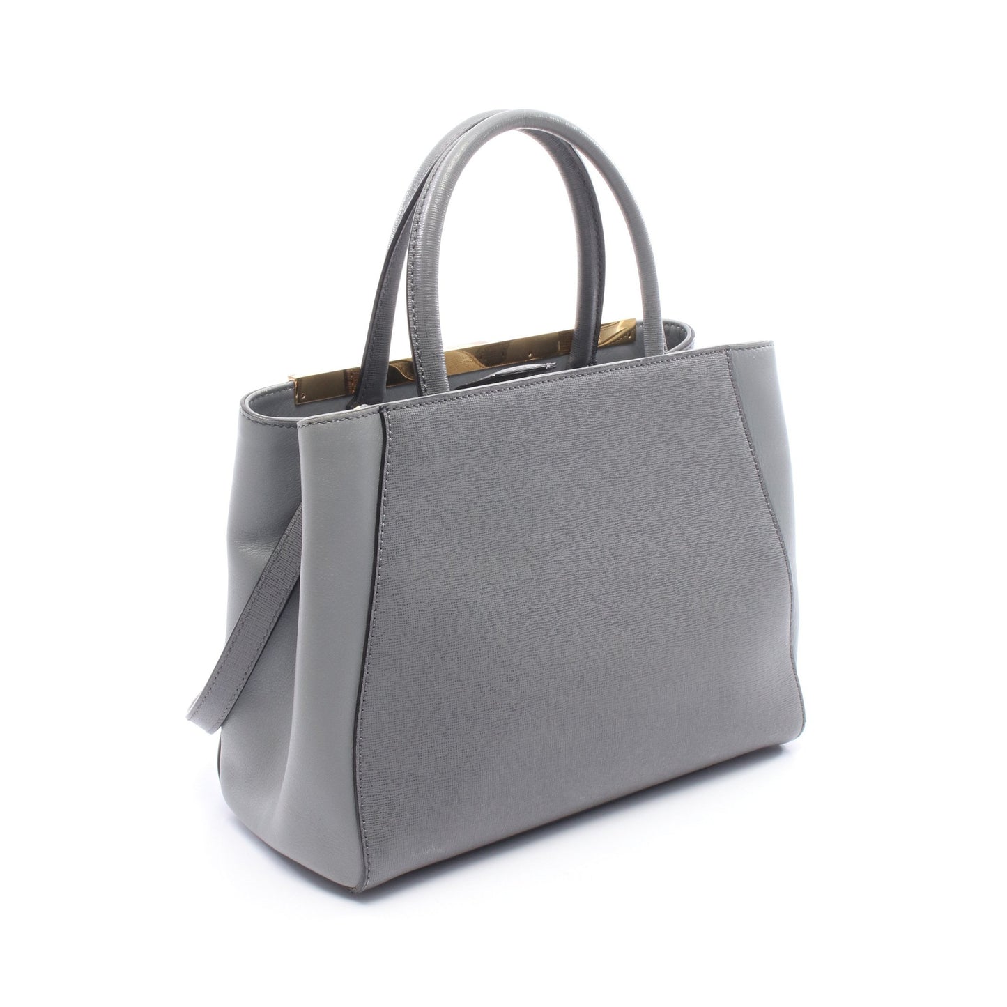 PETITE 2JOURS プチ トゥージュール 2WAY ハンドバッグ レザー グレー フェンディ バッグ FENDI