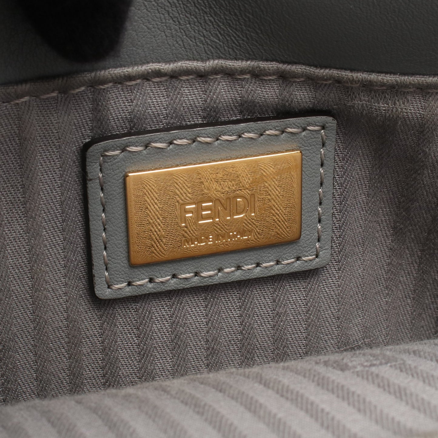 PETITE 2JOURS プチ トゥージュール 2WAY ハンドバッグ レザー グレー フェンディ バッグ FENDI