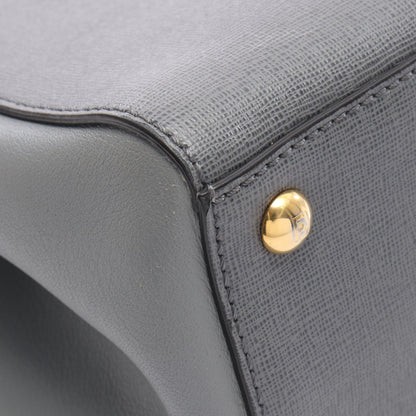 PETITE 2JOURS プチ トゥージュール 2WAY ハンドバッグ レザー グレー フェンディ バッグ FENDI