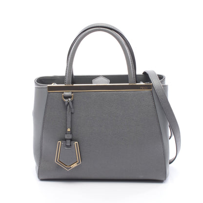 PETITE 2JOURS プチ トゥージュール 2WAY ハンドバッグ レザー グレー フェンディ バッグ FENDI