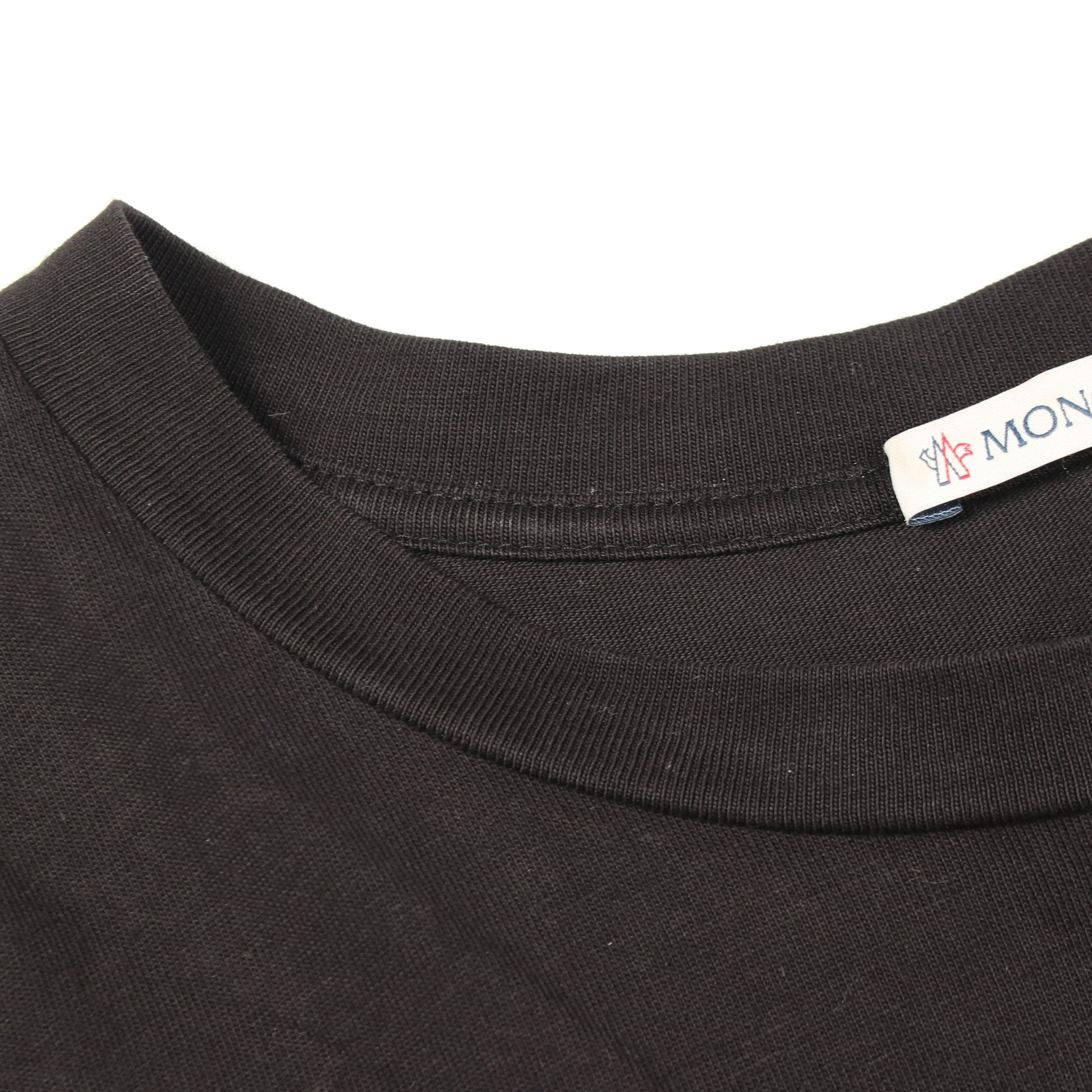 ロゴ クルーネック 半袖Tシャツ コットン ブラック モンクレール トップス MONCLER