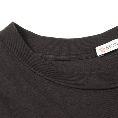 ロゴ クルーネック 半袖Tシャツ コットン ブラック モンクレール トップス MONCLER