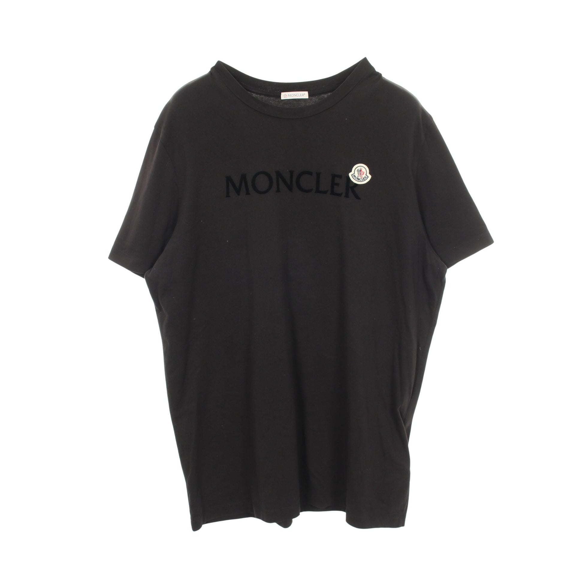 ロゴ クルーネック 半袖Tシャツ コットン ブラック モンクレール トップス MONCLER