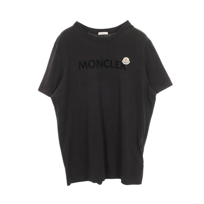 ロゴ クルーネック 半袖Tシャツ コットン ブラック モンクレール トップス MONCLER