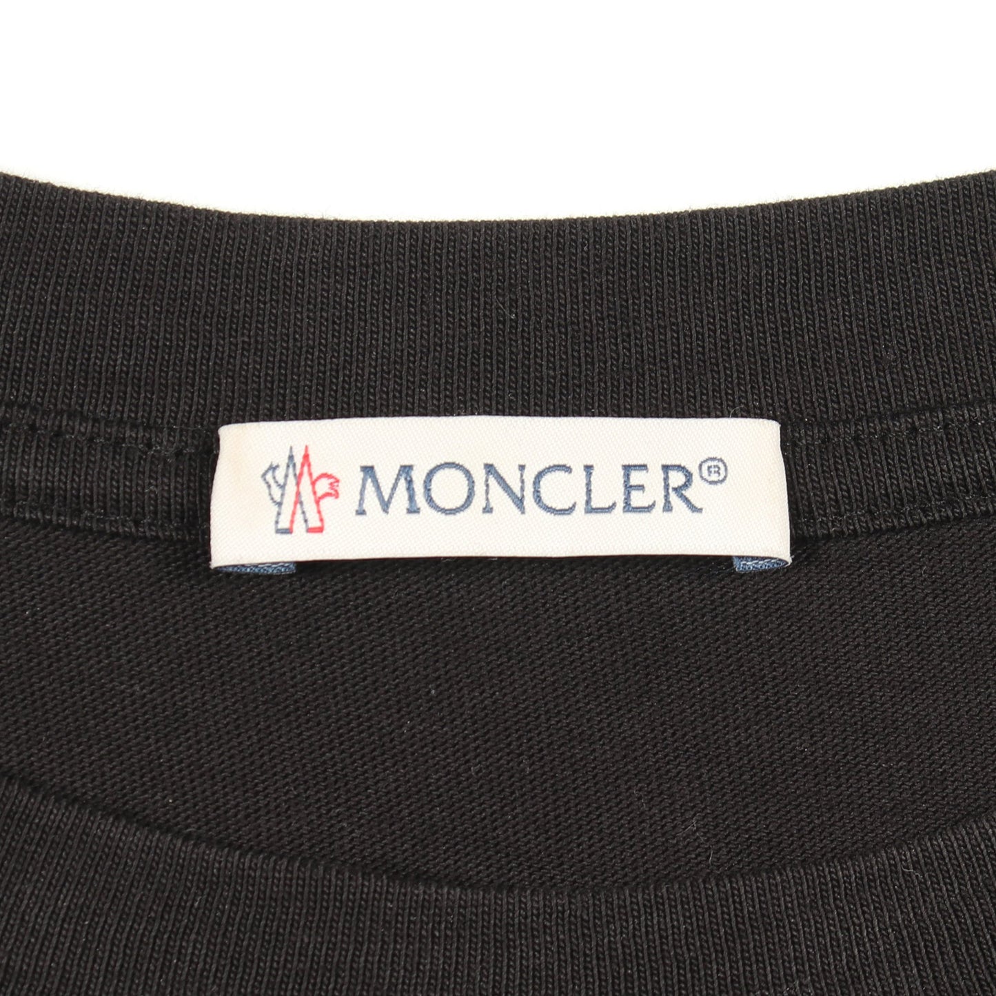 ロゴ クルーネック 半袖Tシャツ コットン ブラック モンクレール トップス MONCLER