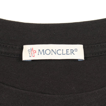 ロゴ クルーネック 半袖Tシャツ コットン ブラック モンクレール トップス MONCLER