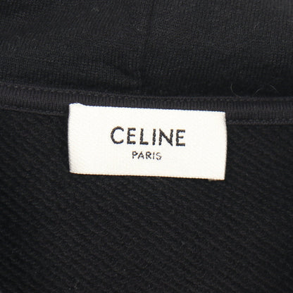トリオンフ刺繍 ジップアップパーカー コットン カシミヤ ブラック セリーヌ トップス CELINE