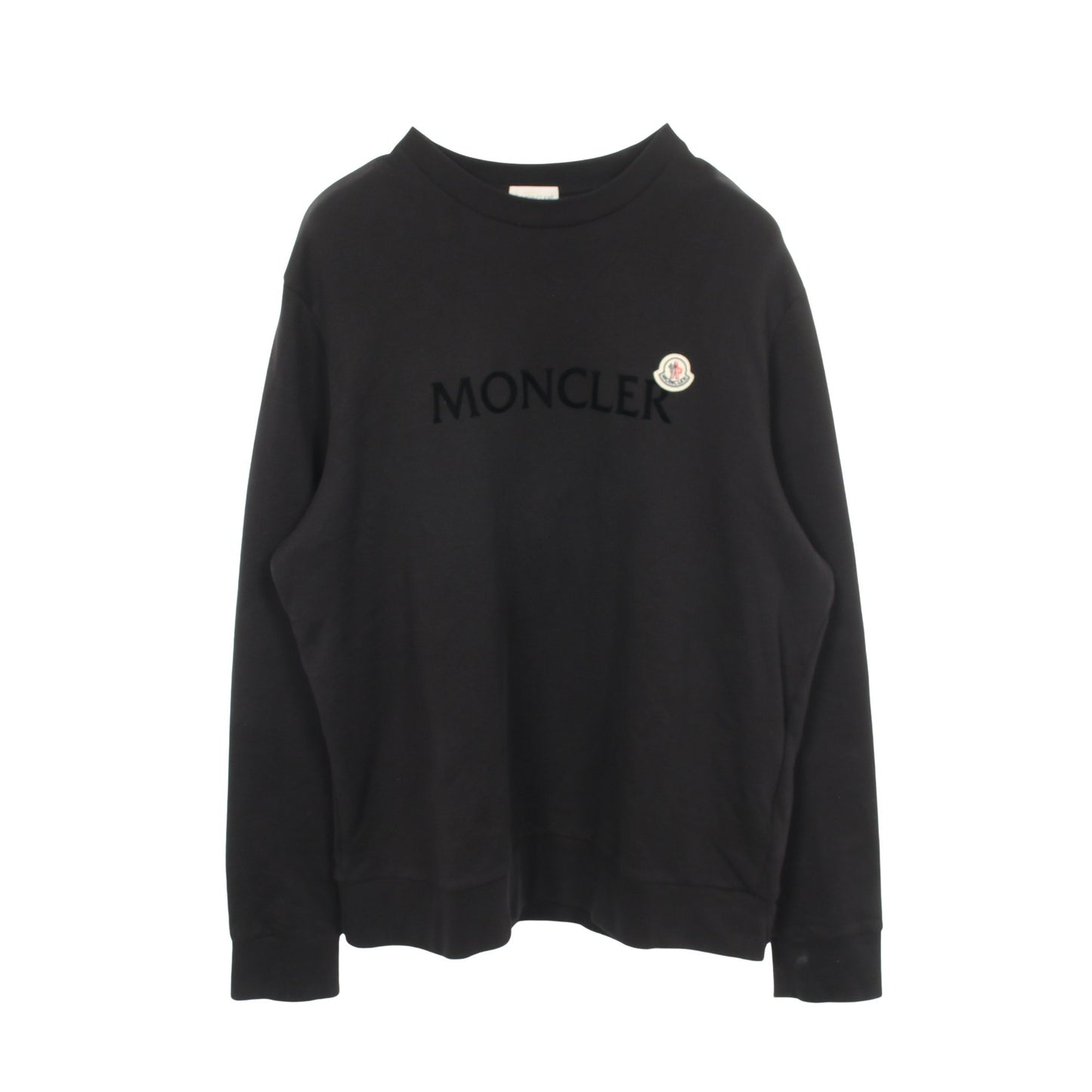 ロゴクルーネック スウェットシャツ コットン ブラック モンクレール トップス MONCLER