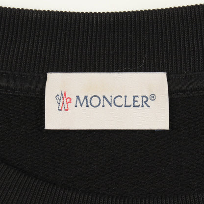 ロゴクルーネック スウェットシャツ コットン ブラック モンクレール トップス MONCLER