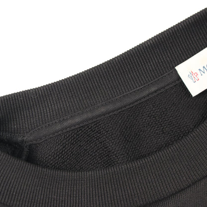 ロゴクルーネック スウェットシャツ コットン ブラック モンクレール トップス MONCLER