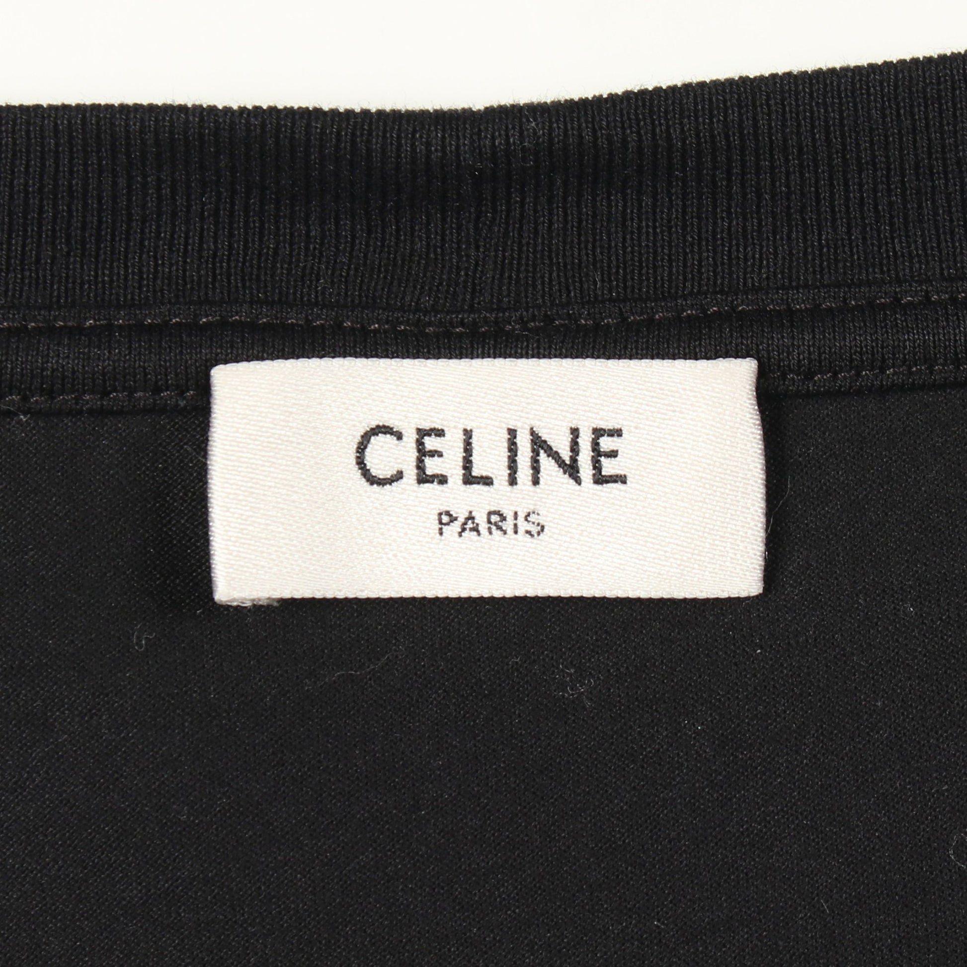 トリオンフ ルーズ 半袖Tシャツ コットン ブラック セリーヌ トップス CELINE