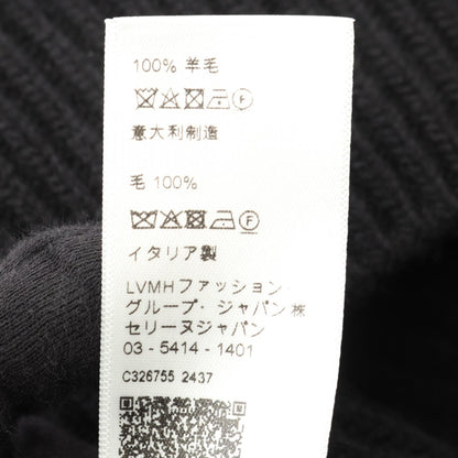 ロゴ オーバーサイズ リブ ニット ウール ブラック セリーヌ トップス CELINE