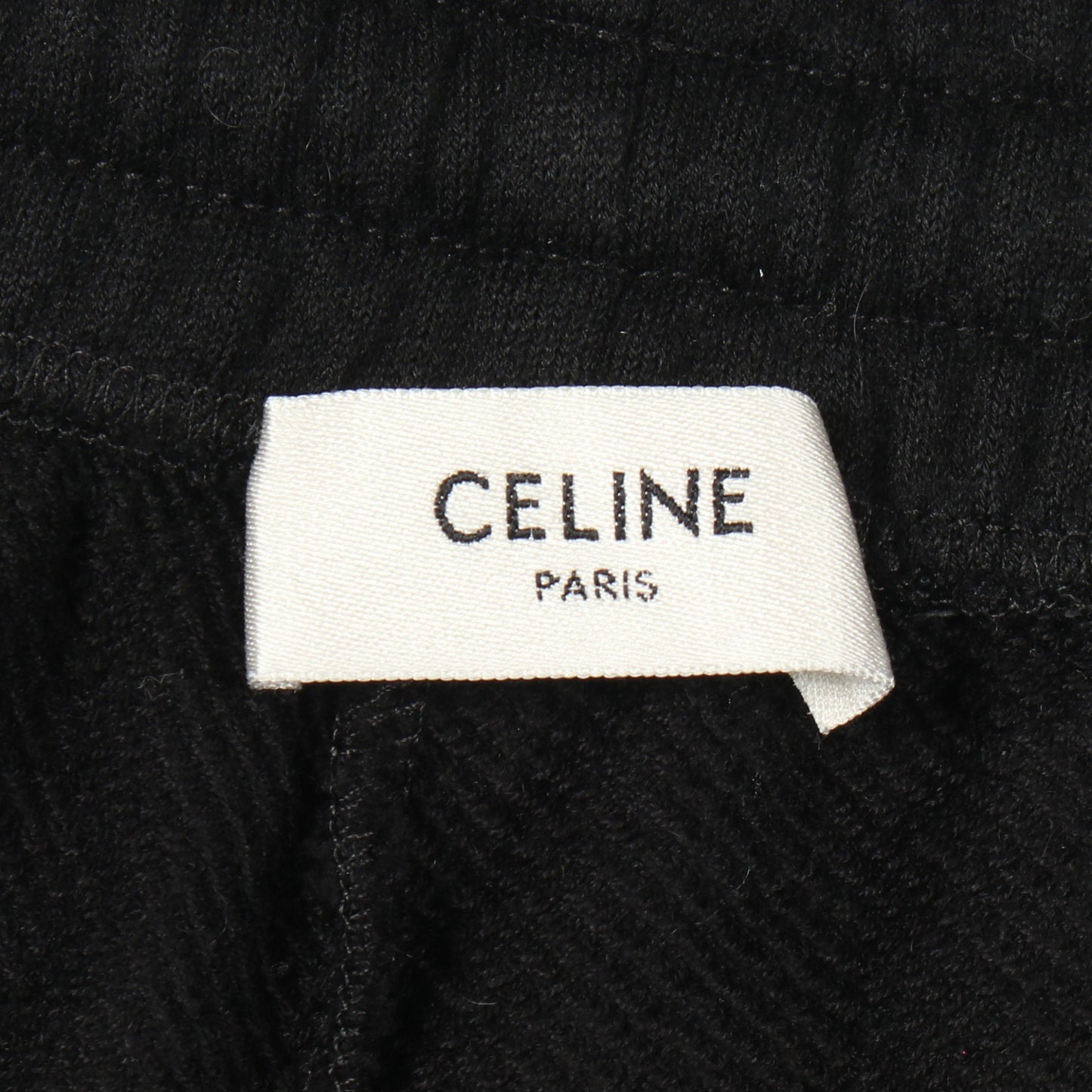 トリオンフロゴ スウェット ジョガーパンツ コットン ブラック セリーヌ ボトムス CELINE