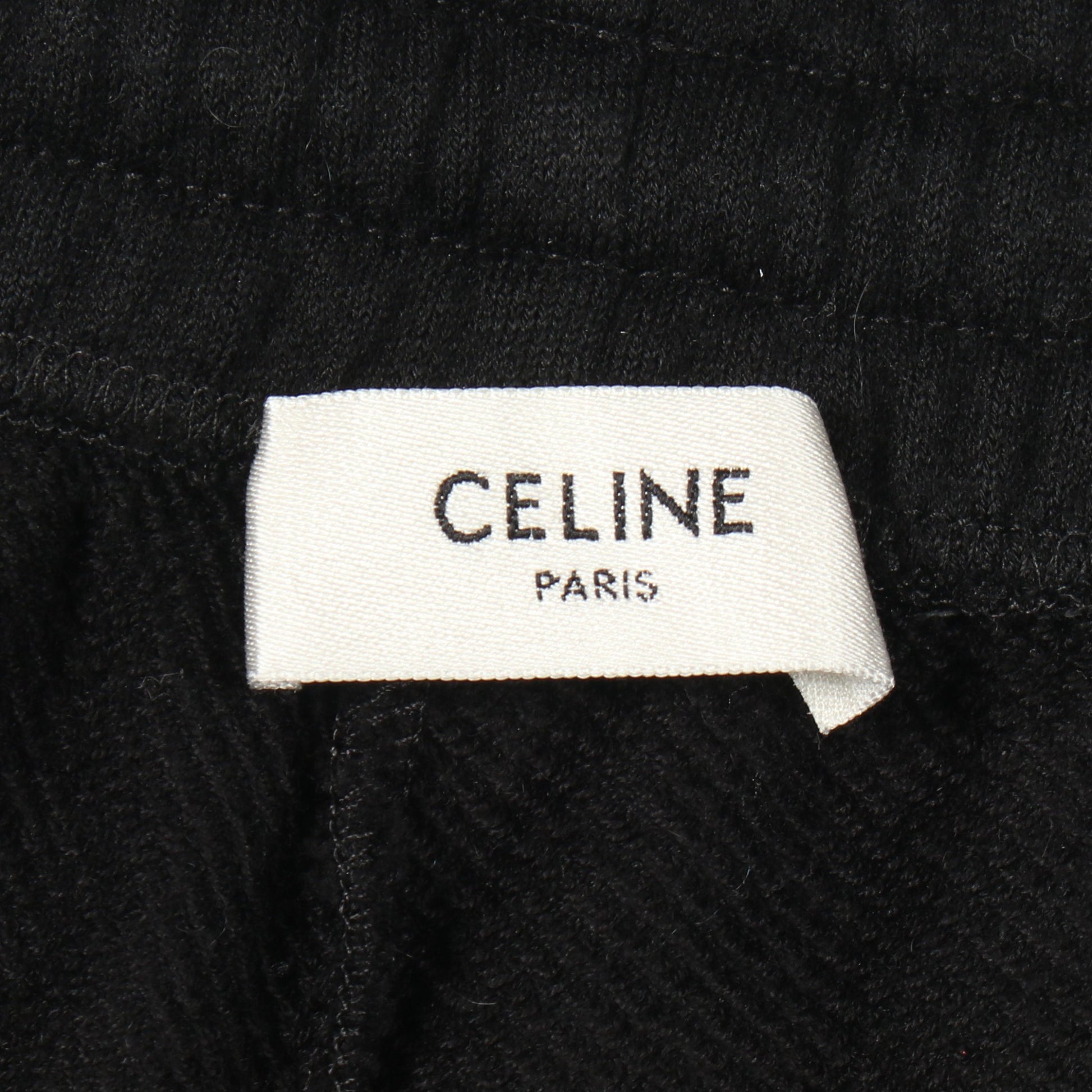 トリオンフロゴ スウェット ジョガーパンツ コットン ブラック セリーヌ ボトムス CELINE