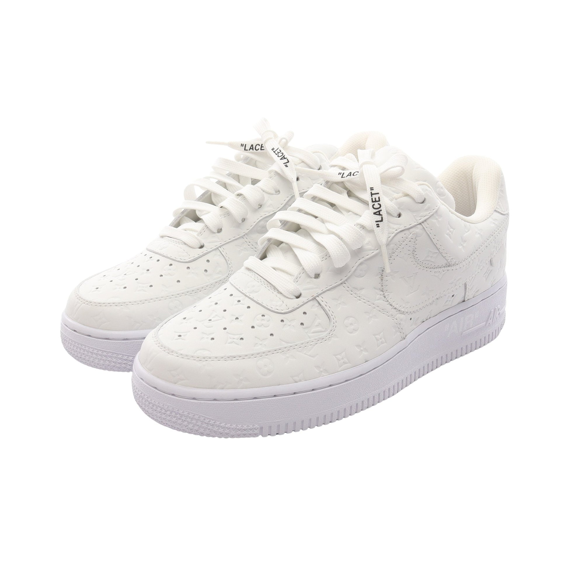 LOUIS VUITTON × NIKE Air Force1 Low モノグラム スニーカー レザー ホワイト ルイヴィトン シューズ LOUIS VUITTON