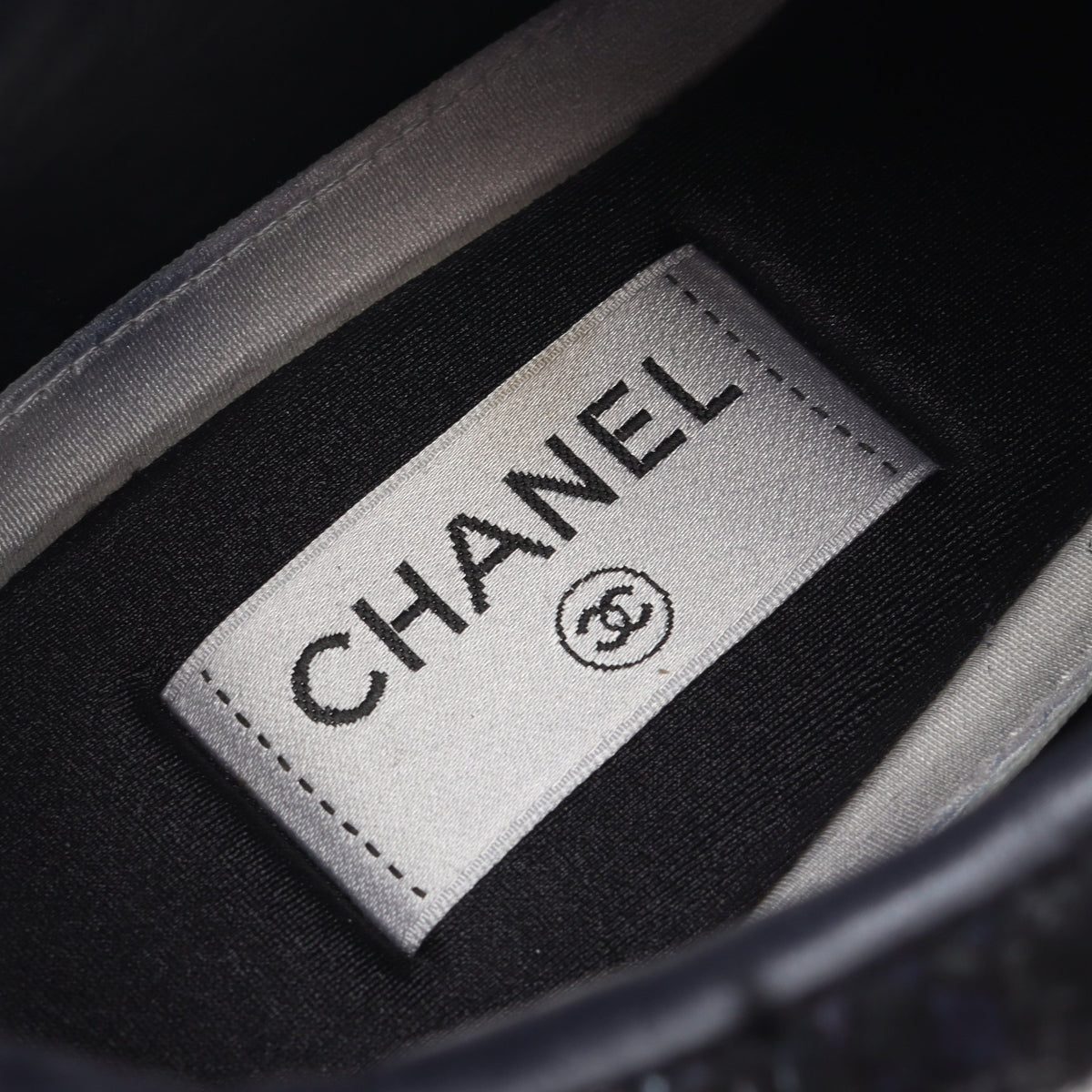ココマーク スニーカー ツイード スエード レザー ネイビー シャネル シューズ CHANEL