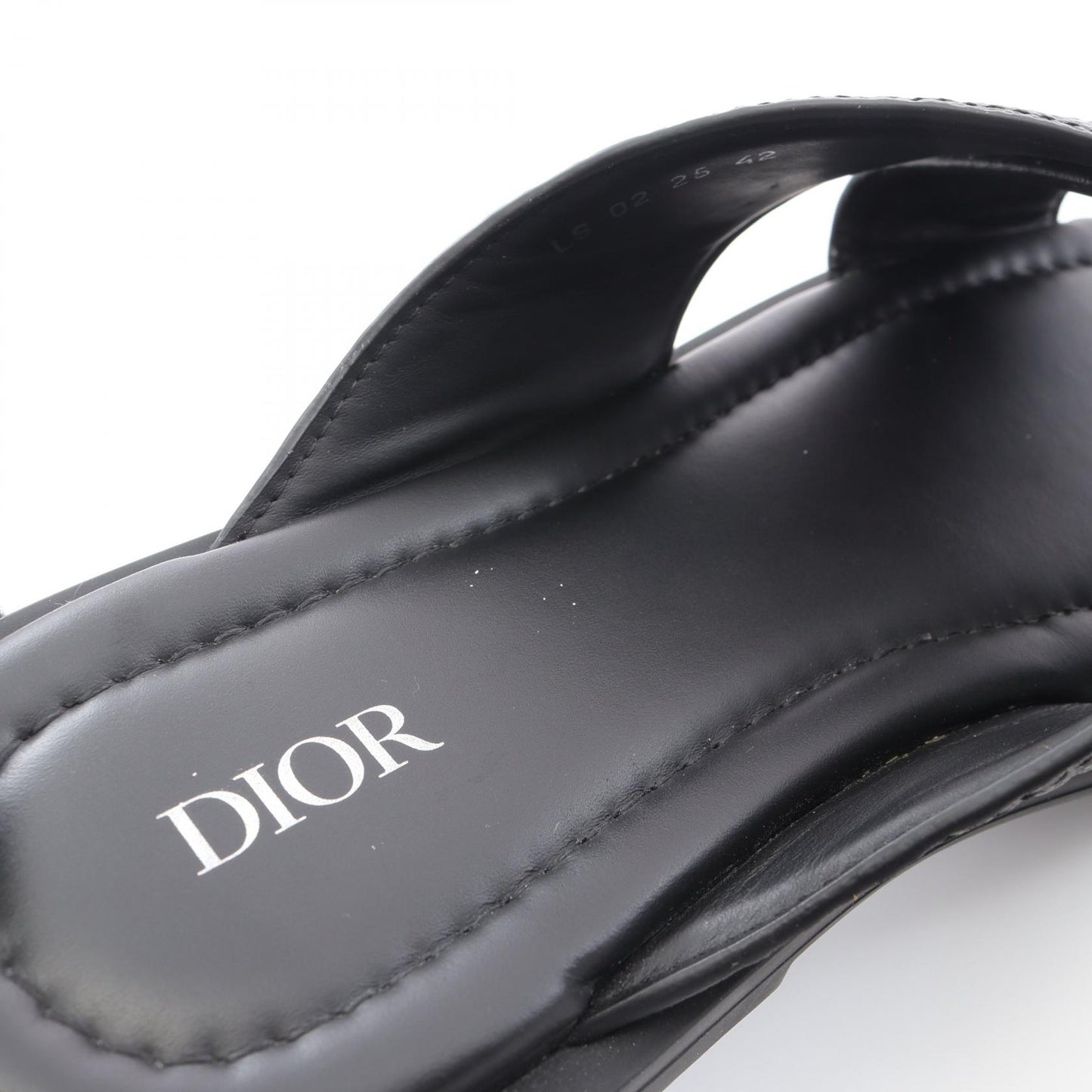 Alias オブリーク スライドサンダル レザー ブラック ディオール シューズ DIOR