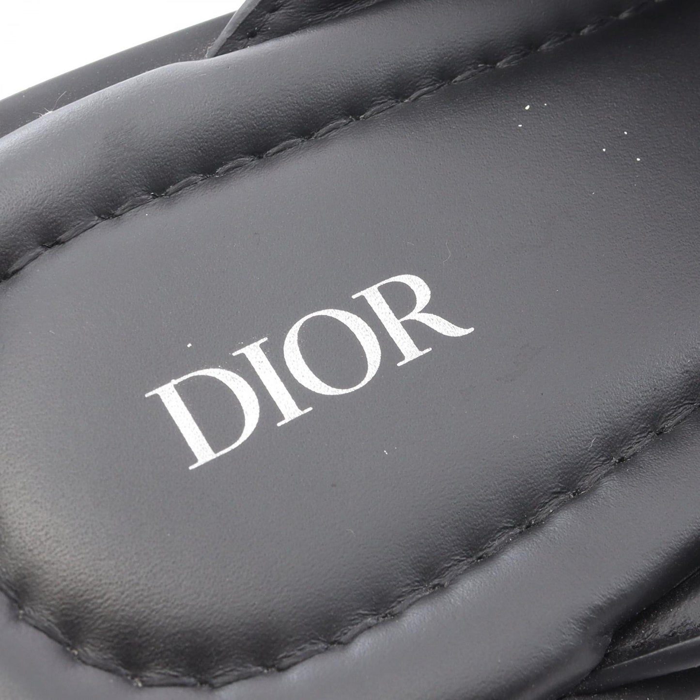 Alias オブリーク スライドサンダル レザー ブラック ディオール シューズ DIOR
