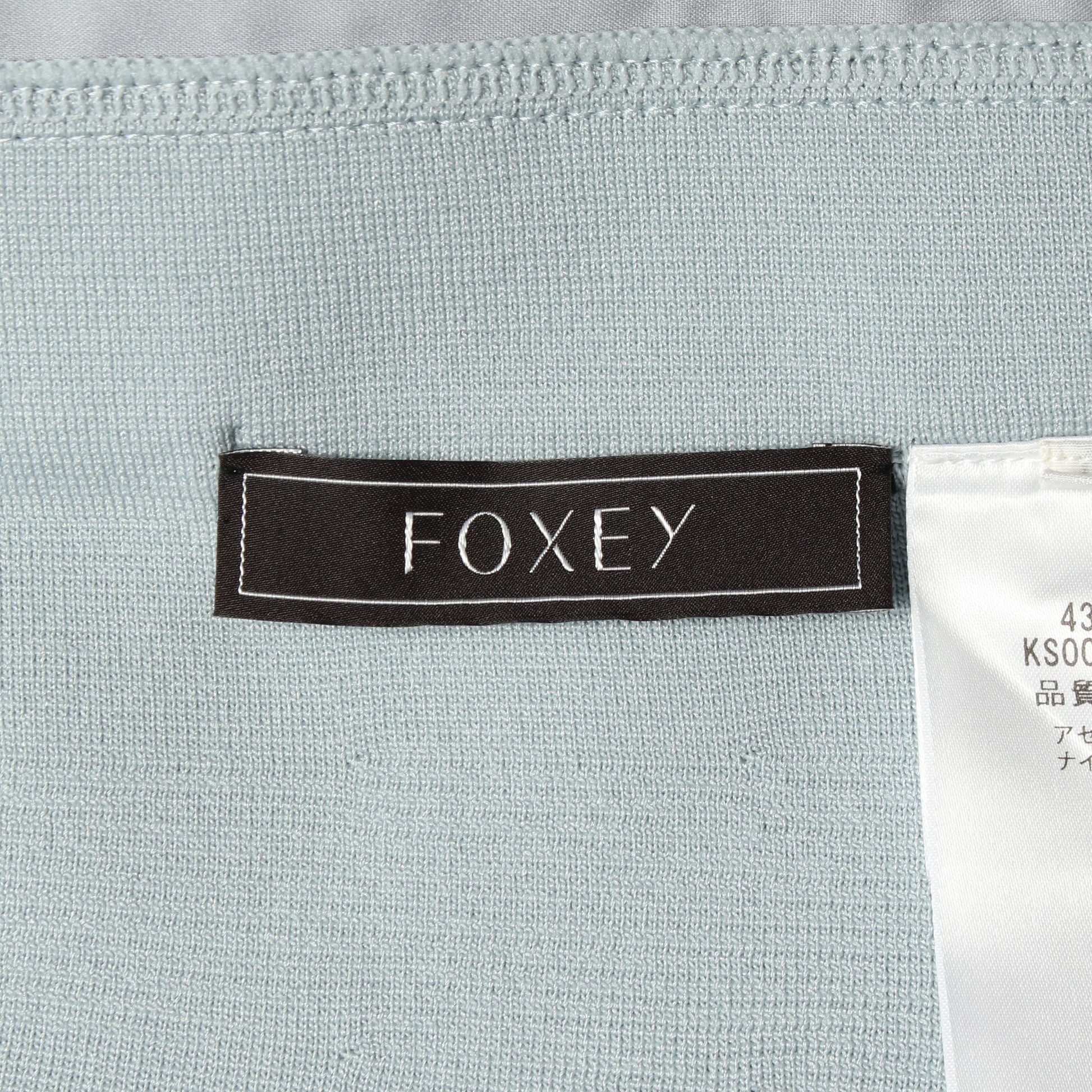 ニットドレス アメリー ノースリーブ ニットワンピース ナイロン ライトブルー フォクシー ワンピース FOXEY