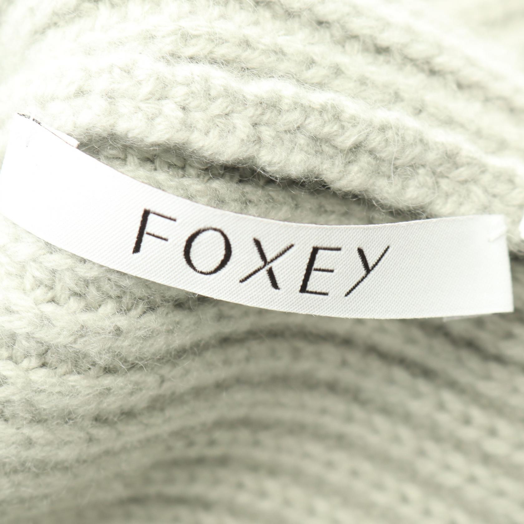 タートルネック セーター ニット カシミヤ ブルーグレー フォクシー トップス FOXEY
