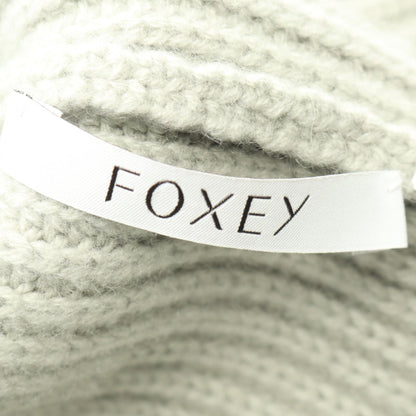 タートルネック セーター ニット カシミヤ ブルーグレー フォクシー トップス FOXEY