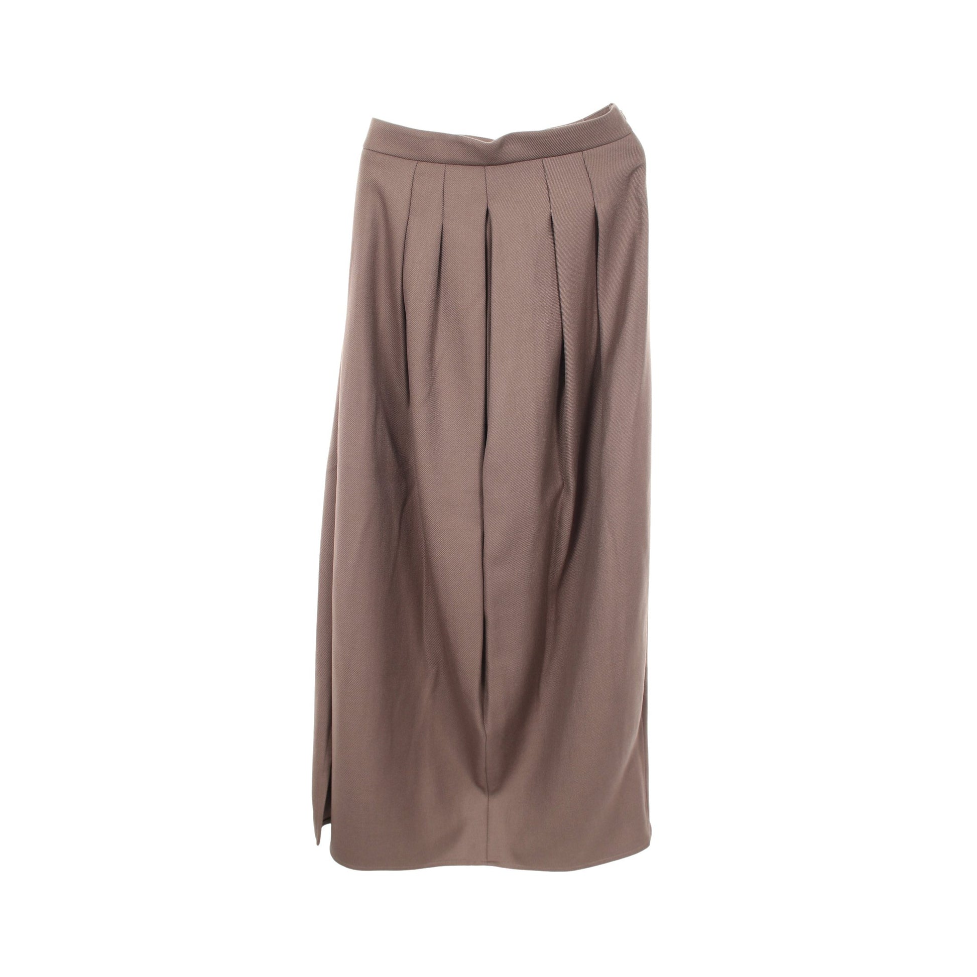 センタースリット ロング スカート ウール グレーベージュ マックスマーラ ボトムス Max Mara