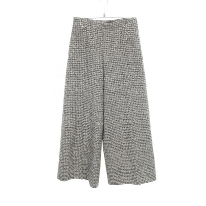 ツイード チェック柄 ワイドパンツ ウール グレー ルネ ボトムス Rene