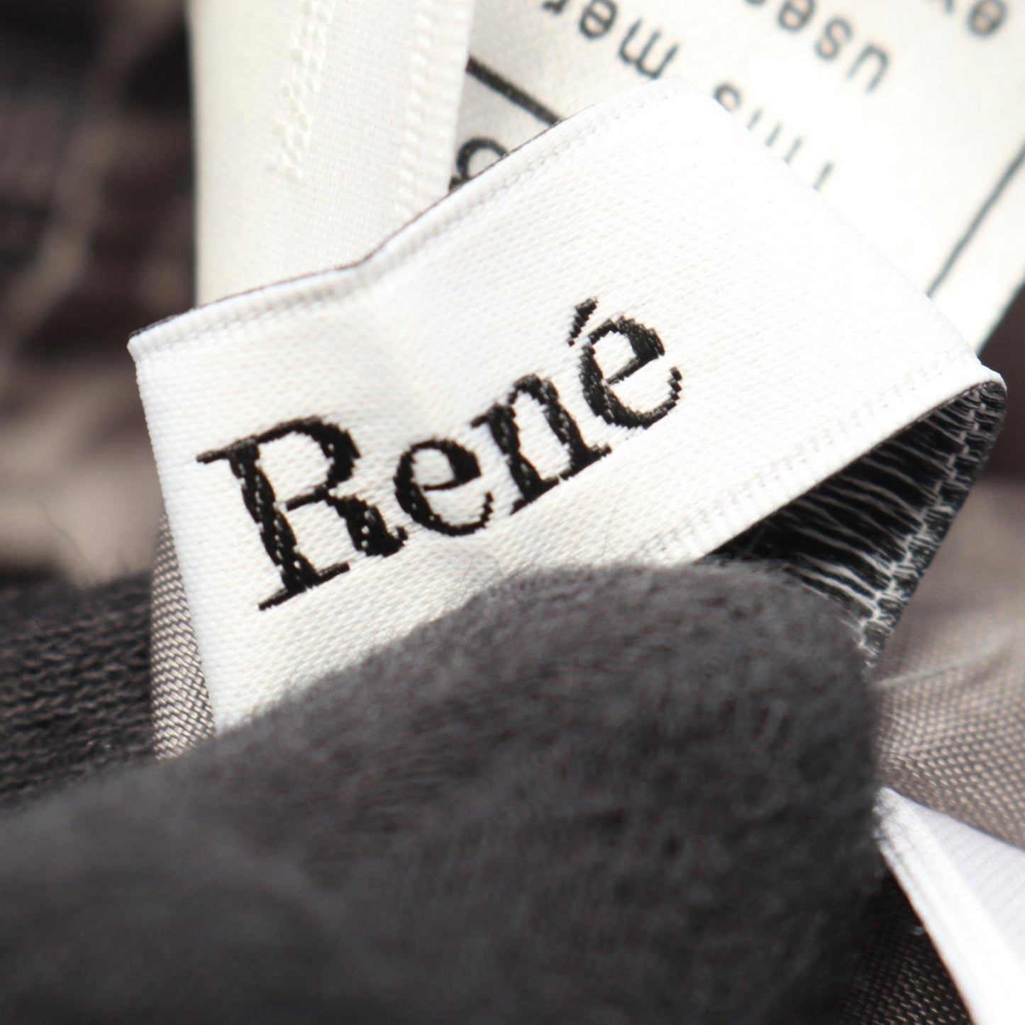 ツイード チェック柄 ワイドパンツ ウール グレー ルネ ボトムス Rene