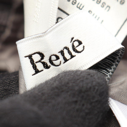 ツイード チェック柄 ワイドパンツ ウール グレー ルネ ボトムス Rene