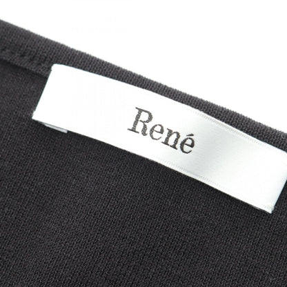 ツイード チェック柄 タンクトップ コットン ブラック ホワイト ルネ トップス Rene