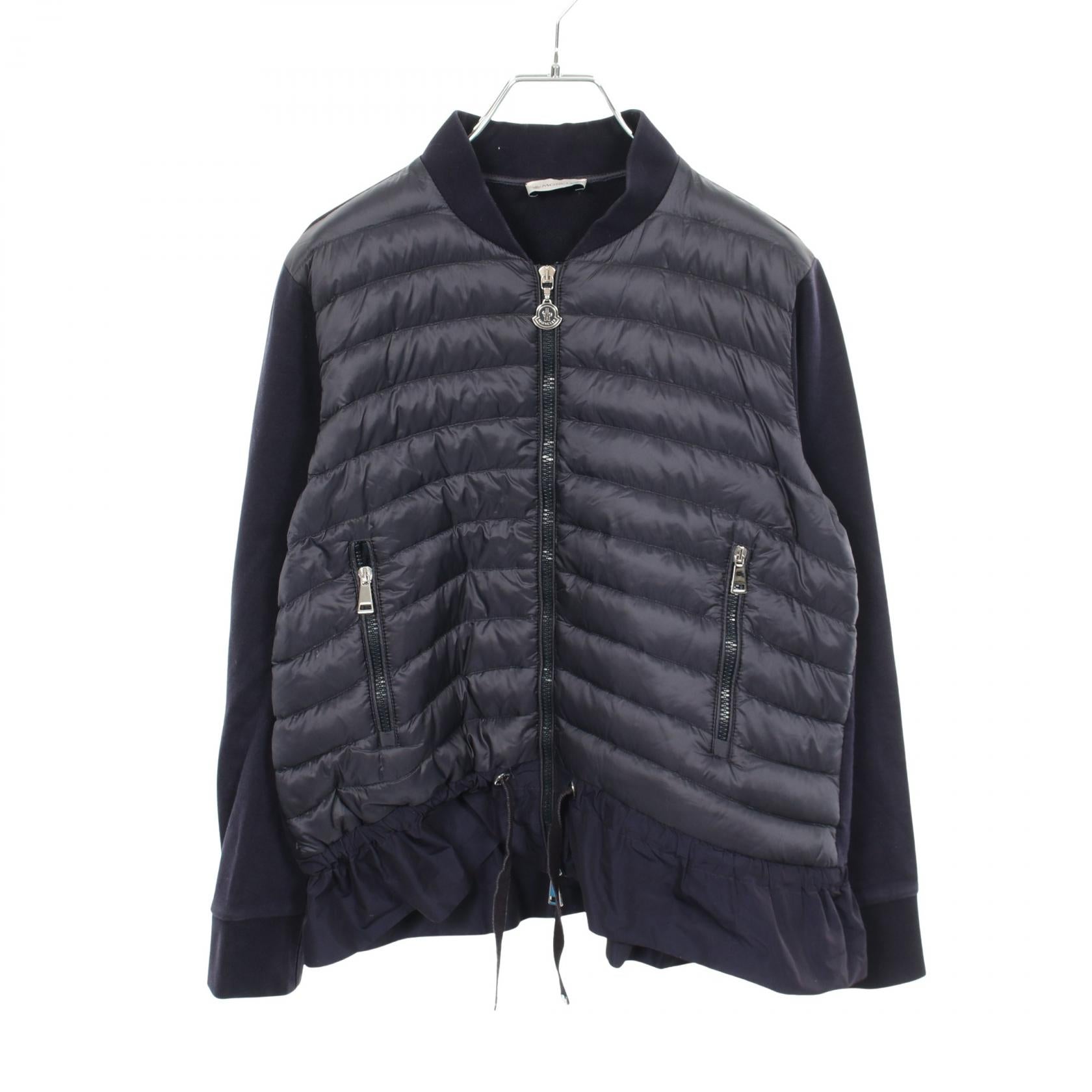 切替 ダウンジャケット ナイロン コットン ネイビー モンクレール アウター MONCLER