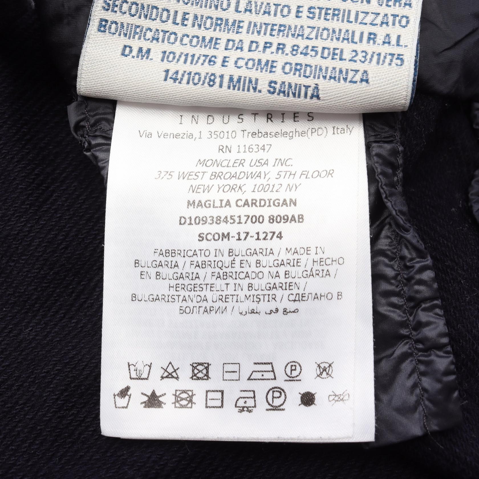切替 ダウンジャケット ナイロン コットン ネイビー モンクレール アウター MONCLER