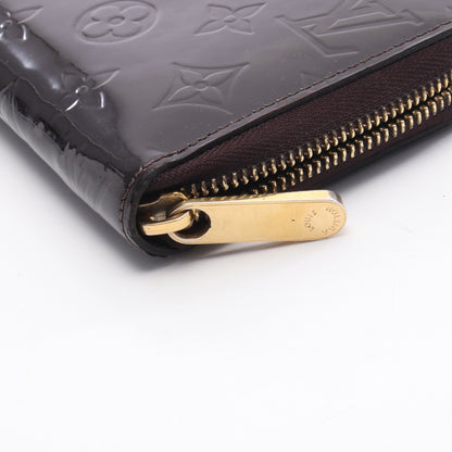 ジッピーウォレット モノグラムヴェルニ アマラント ラウンドファスナー長財布 レザー ダークパープル ルイヴィトン