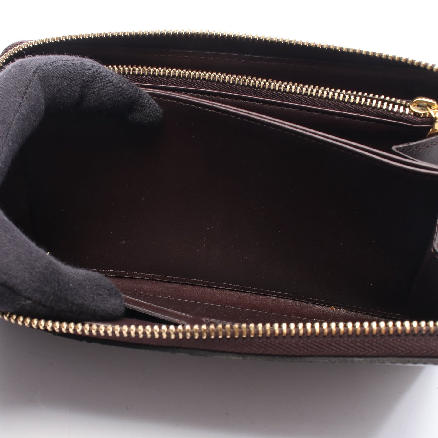 ジッピーウォレット モノグラムヴェルニ アマラント ラウンドファスナー長財布 レザー ダークパープル ルイヴィトン