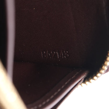 ジッピーウォレット モノグラムヴェルニ アマラント ラウンドファスナー長財布 レザー ダークパープル ルイヴィトン