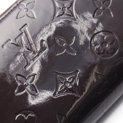 ジッピーウォレット モノグラムヴェルニ アマラント ラウンドファスナー長財布 レザー ダークパープル ルイヴィトン