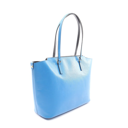 ショルダーバッグ トートバッグ レザー ブルー エムシーエム