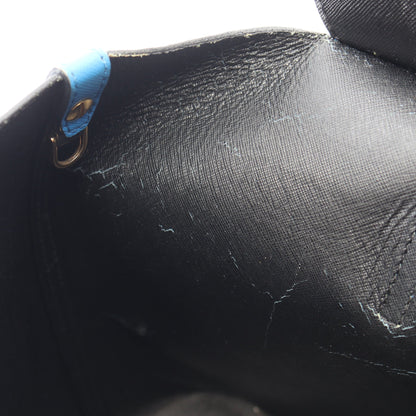 ショルダーバッグ トートバッグ レザー ブルー エムシーエム