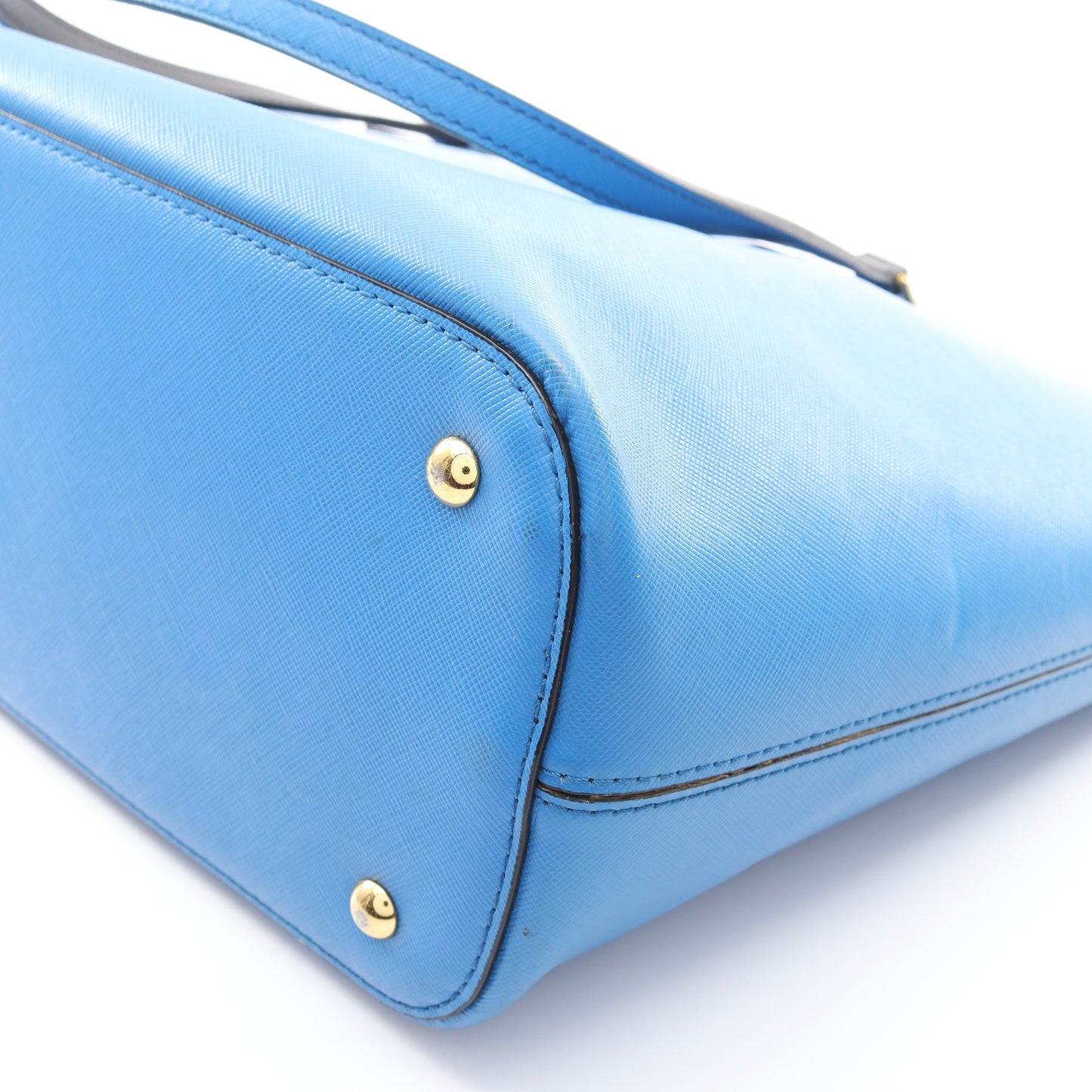 ショルダーバッグ トートバッグ レザー ブルー エムシーエム