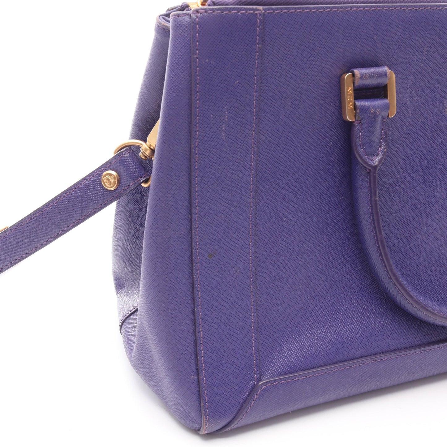 Nuovo 2WAY ハンドバッグ レザー パープル エムシーエム バッグ MCM