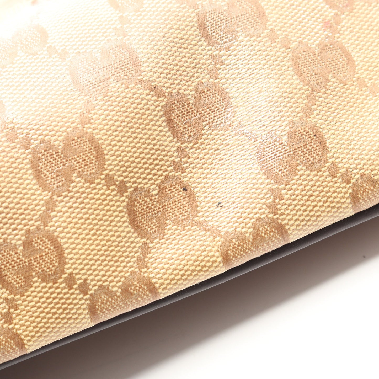 GGクリスタル ショルダーバッグ コーティングキャンバス レザー ベージュ グッチ