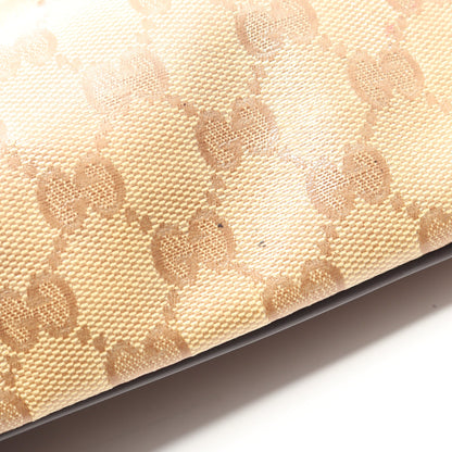 GGクリスタル ショルダーバッグ コーティングキャンバス レザー ベージュ グッチ